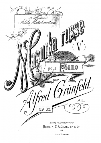 Grünfeld - Mazurka Russe - Score