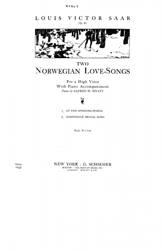 Saar - 2 Norwegian Lovesongs - Score
