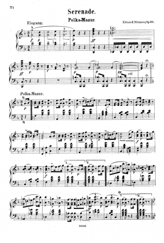 Strauss - Serenade, Op. 66 - Score