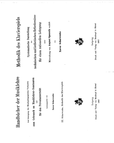 Scharwenka - Methodik des Klavierspiels