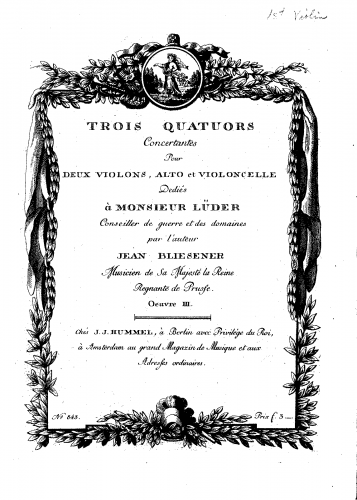 Bliesener - 3 String Quartets