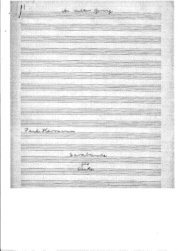 Hermann - Sarabanda - Score