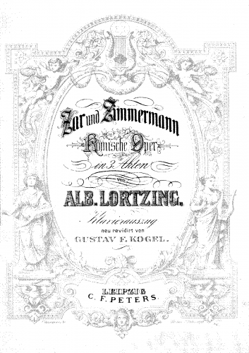 Lortzing - Zar und Zimmermann - Vocal Score - Score