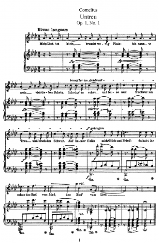 Cornelius - 6 Lieder - Score
