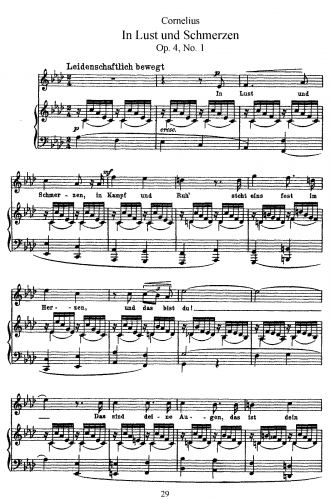 Cornelius - Liebeslieder - Score
