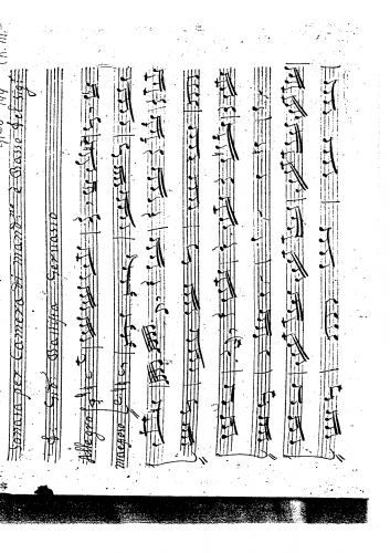 Gervasio - Sonata Per Camera di Mandolino e Basso (Gimo 144) - Score