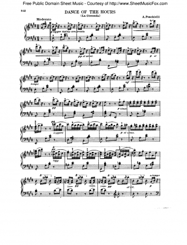 Ponchielli - La Gioconda - Danza delle Ore - Dance of the Hours (Act III) For Piano solo (Wier) - Piano score