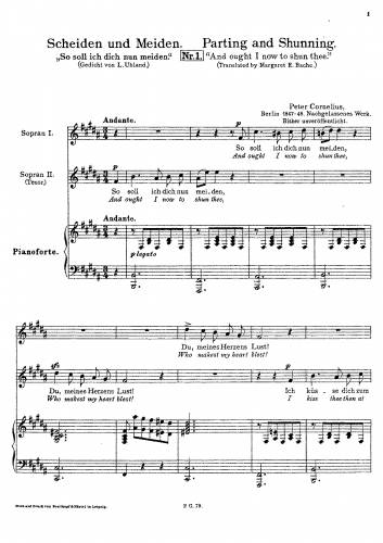Cornelius - Scheiden und Meiden - Score