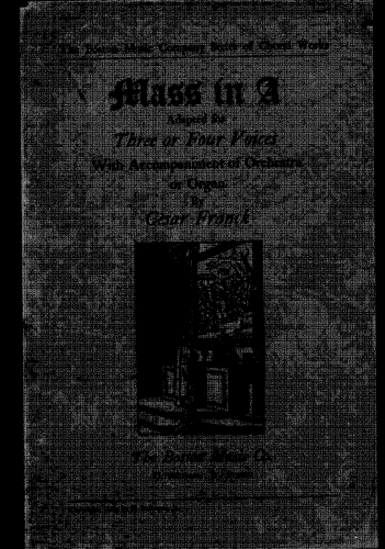 Franck - Messe solennelle in A major, Op. 12 - Vocal Score - Score