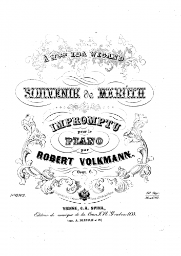 Volkmann - Souvenir de Maroth - Score