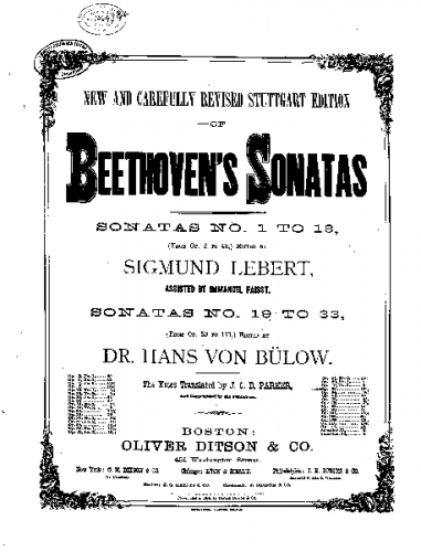 Beethoven - Piano Sonata No. 22 - Score