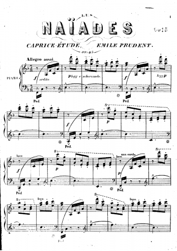 Prudent - Les Naïades, Op. 45 - Score