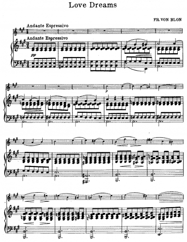 Blon - Liebestraum - Scores and Parts - Piano Score