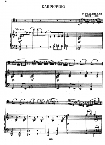 Goltermann - Capriccio, Op. 24 - Scores and Parts - Piano Score and Cello part