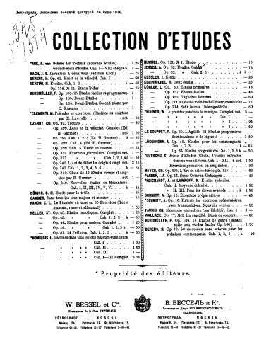 Jensen - Etüden - Piano Score Selections