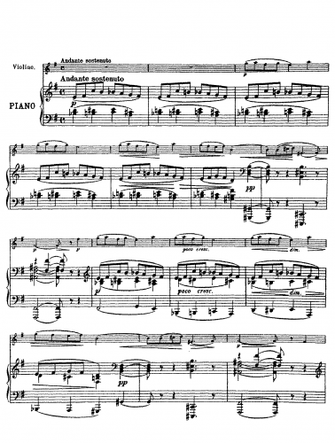 Suk - 4 Pieces for Violin and Piano - Scores and Parts Quasi ballata (No. 1)