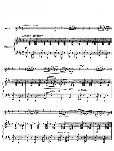 Moszkowski - 6 Piano Pieces - No. 1: Serenade For Violin and Piano (Rehfeld)