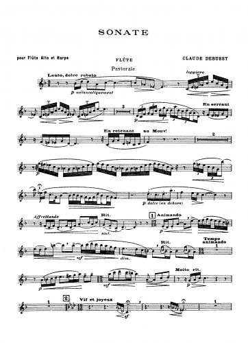 Debussy - Sonata for Flute, Viola & Harp