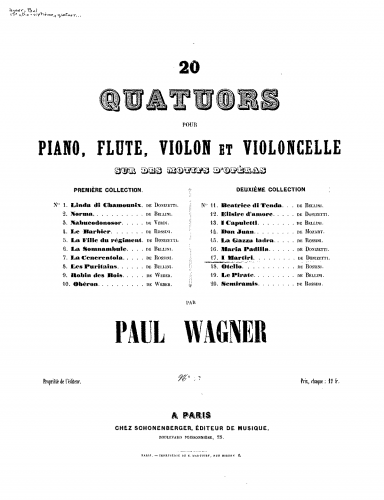 Wagner - Quartet No. 17, Motifs de 'Les martyrs'