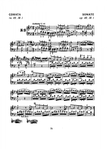 Beethoven - Piano Sonata No. 19 - Score