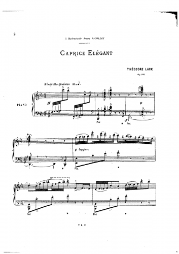 Lack - Caprice Elégant, Op. 180 - Score