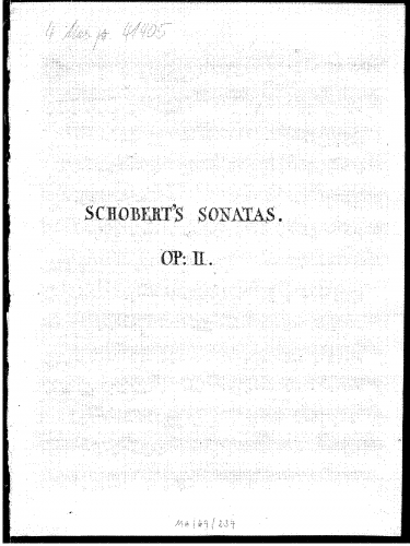 Schobert - Deux Sonates pour le Clavecin avec accompagnement de Violon, op. 2 - Score