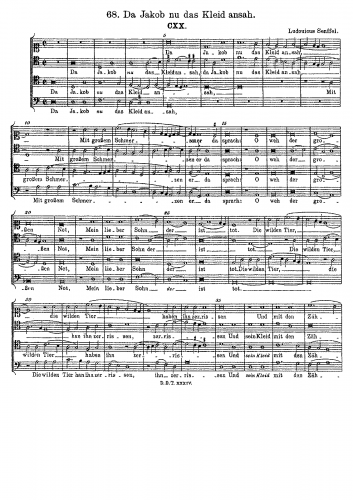 Senfl - Hymn: Da Jakob nu das Kleid ansah - Score