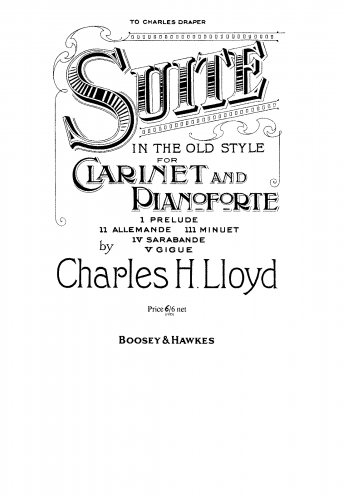 Lloyd - Suite in the Old Style - Scores and Parts