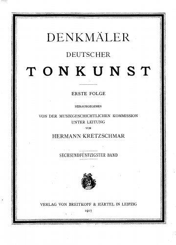 Bach - Die Kindheit Jesu - Score