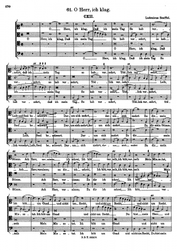 Senfl - Hymn: O Herr, ich klag - Score