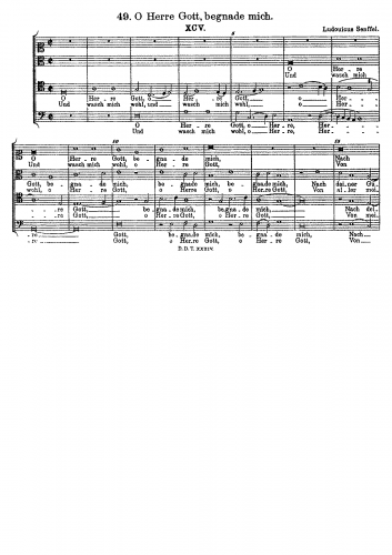 Senfl - Hymn: O Herre Gott, begnade mich - Score