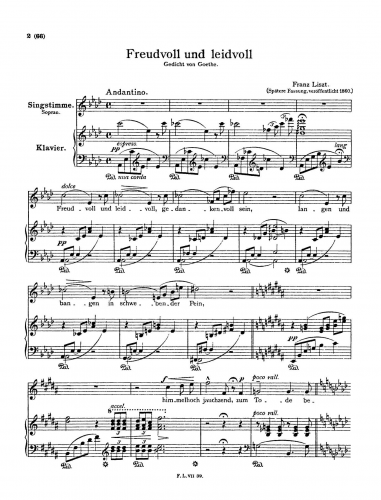 Liszt - Freudvoll und leidvoll I - Score