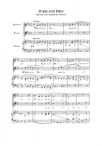 Perosi - Jubilate Deo - Score