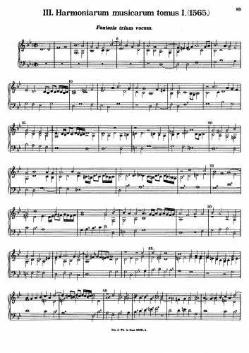 Bakfark - Harmonium musicarum tomus I - Score