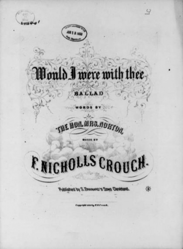 Crouch - Would I Were With Thee - Score