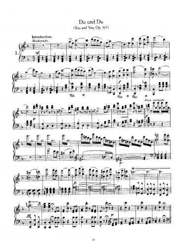 Strauss Jr. - Du und Du, Op. 367 - For Piano solo - Score