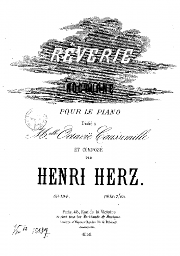 Herz - Rêverie Nocturne, Op. 194 - Score
