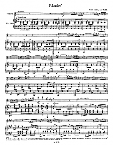 Huber - 20 poetische Stücke - Piano Score