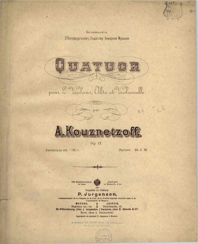 Kuznetsov - String Quartet