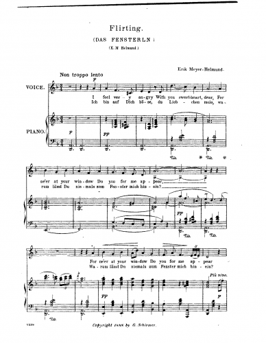 Meyer-Helmund - Drei Lieder - 2. Das Fensterlein (D minor)