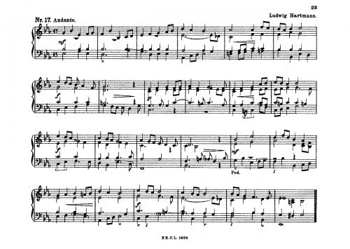 Hartmann - Andante in E-flat major - Score