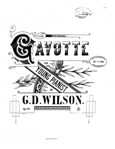 Wilson - Gavotte - Piano Score - Score