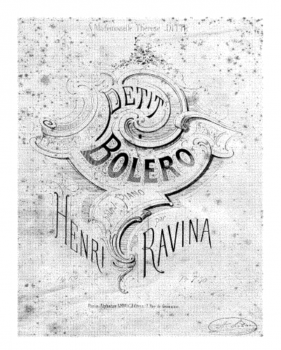 Ravina - Petit boléro - Score
