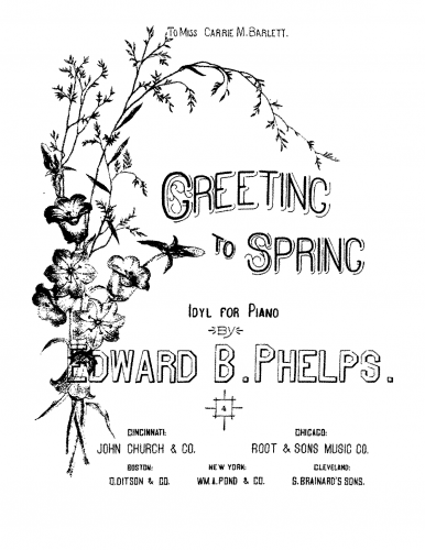 Phelps - Greeting to Spring - Piano Score - Score