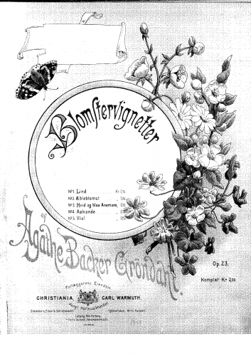 Backer-Grøndahl - Blomstervignetter - Score