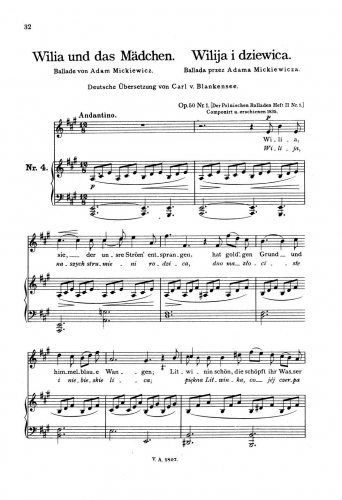 Loewe - 2 Polnische Balladen - Score