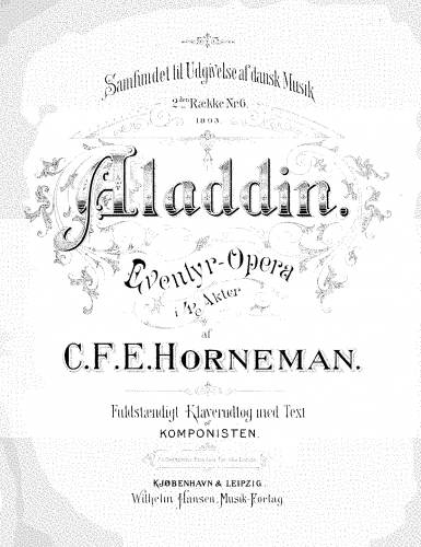 Horneman - Aladdin - Vocal Score - Vocal Score