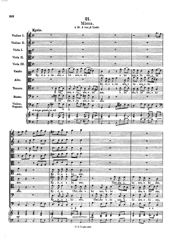 Krieger - Missa - Score