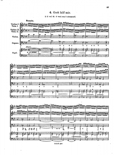 Buxtehude - Gott hilf mir, BuxWV 34 - Score