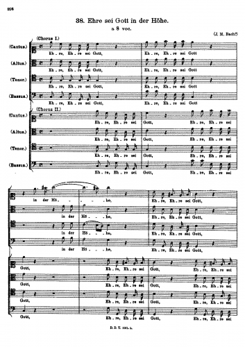 Bach - Ehre sei Gott in der Höhe - Score